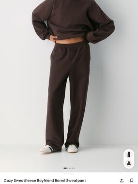 Aritzia Chocolate Brown Relaxed Sweatpants